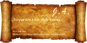 Jovanovits Adrienn névjegykártya